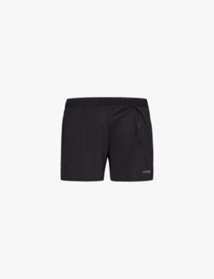 Bjorn Borg Mens Black Running Perforated Stretch-recycled Polyester Shorts