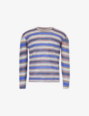 APC: Striped woven-blend jumper