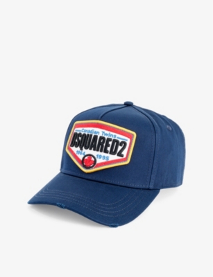 DSQUARED2 Logo embroidered cotton canvas baseball cap Selfridges