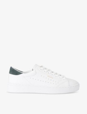 AXEL ARIGATO: Court logo-embossed leather low-top trainers