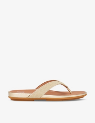 FITFLOP: Gracie two-toned woven flip flops