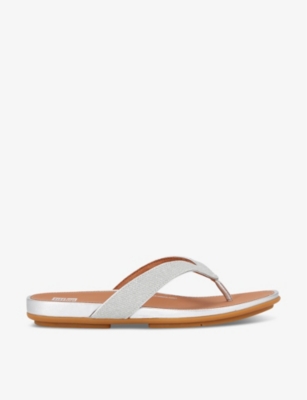 FITFLOP: Gracie two-toned woven flip flops