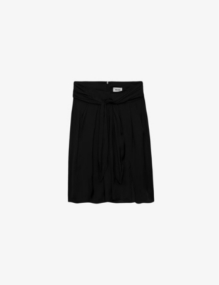 ZADIG&VOLTAIRE: Joji tie-waist high-rise satin mini skirt