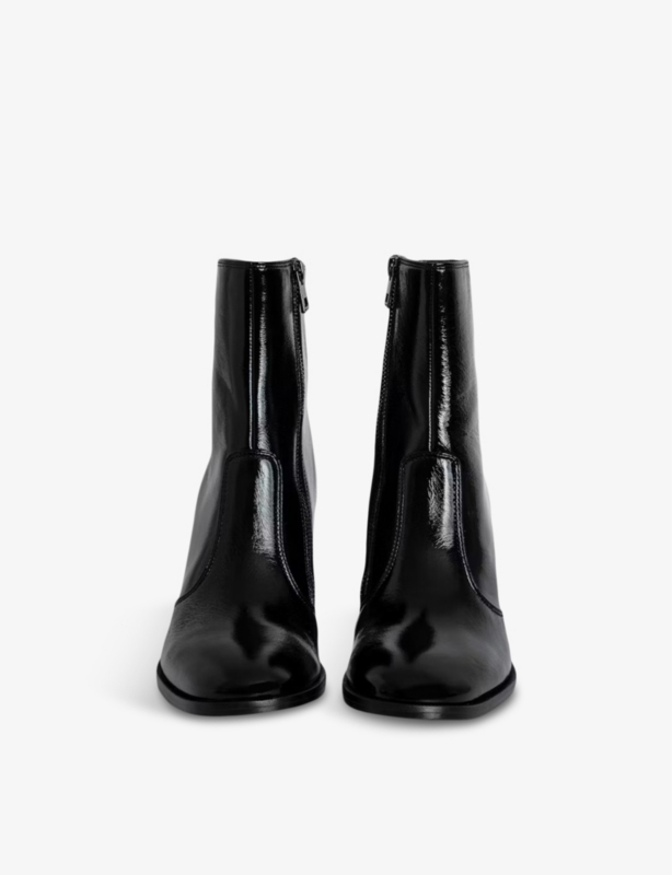 Preiser wing-embellished heeled leather ankle boots