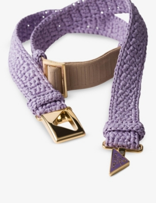 PRADA: Brand-plaque woven belt