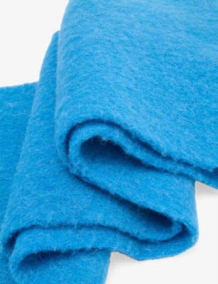 MAJE: Brand-patch tassel alpaca-blend scarf