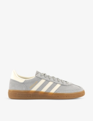 Shop Adidas Originals Adidas Women's Grey Cream White White Handball Spezial Suede Low-top Trainers