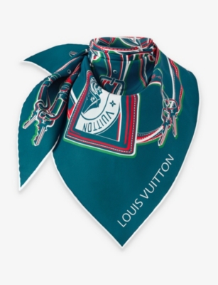 LOUIS VUITTON: All That Strap graphic-print silk scarf