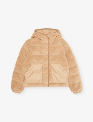 MONCLER: Audrieu padded teddy-down jacket 8-14 years