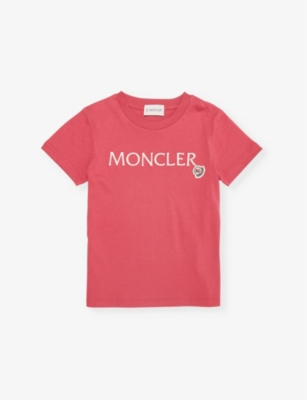 MONCLER: Brand-appliqué cotton-jersey T-shirt 4-6 years