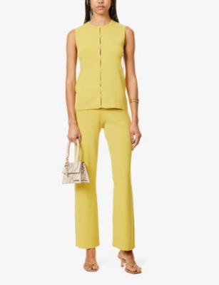 Shop Bec & Bridge Women's Citrus Sorrento Straight-leg Mid-rise Cotton-blend Trousers