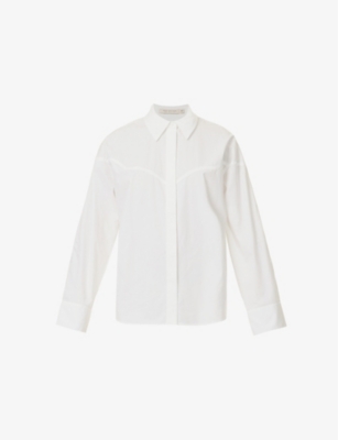 Shop Bec & Bridge Women's Ivory Arlo Yoke-embellished Cotton Shirt