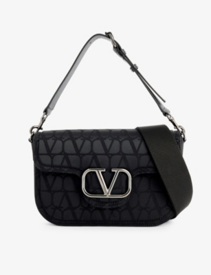 Valentino Garavani Nero Icon Woven Shoulder Bag In Black