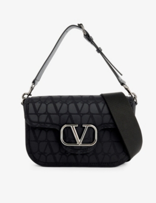 Valentino Garavani Nero Icon Woven Shoulder Bag