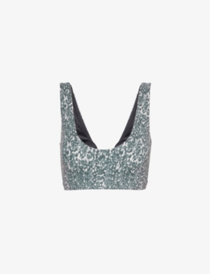 VARLEY: Move abstract-pattern recycled polyester blend bra