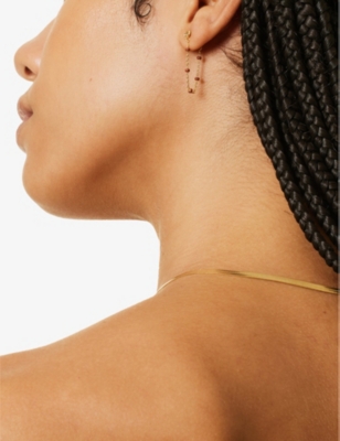 Enamel Copenhagen Womens Copper Lola 18ct Yellow Gold-plated Sterling-silver And Enamel Earrings In Copper