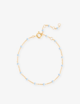 ENAMEL COPENHAGEN: Lola 18ct yellow gold-plated sterling-silver enamel and bracelet