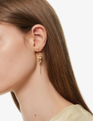 Kim 18ct yellow gold-plated sterling-silver earrings