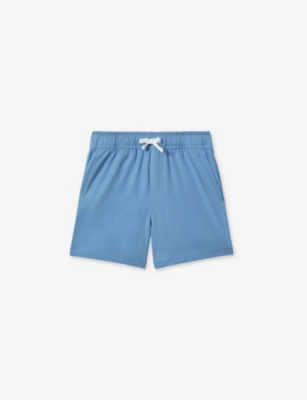 Reiss Boys Sea Blue Kids Elasticated-waist Stretch-woven Shorts 3-14 Years