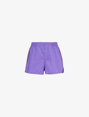 HAY: Outline relaxed-fit mid-rise  cotton pyjama shorts