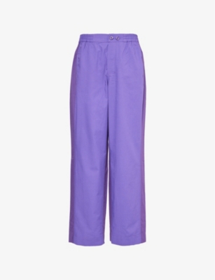 Hay Womens Vivid Purple Duo Relaxed-fit Mid-rise Pyjama Trousers