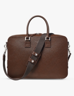 ASPINAL OF LONDON: Mount Street leather laptop bag