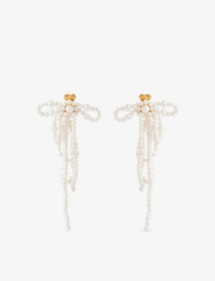 ALHAJA CULT STORE: Musa 18ct yellow gold-plated brass earrings