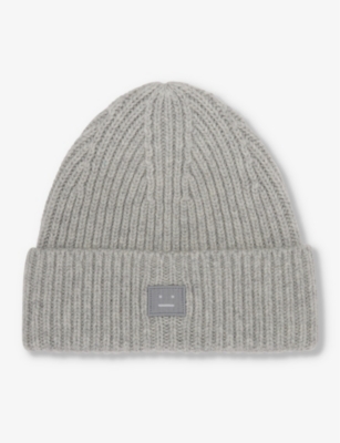 ACNE STUDIOS: Kids' brand-patch ribbed wool-knit beanie 6-8 years