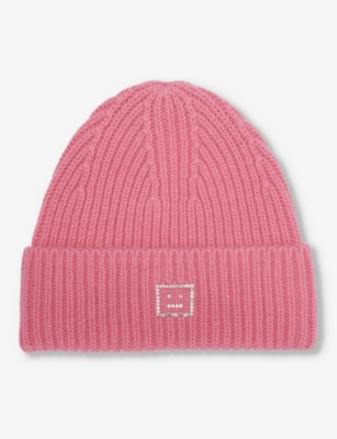 ACNE STUDIOS: Brand-patch ribbed wool-knit beanie 6-8 years
