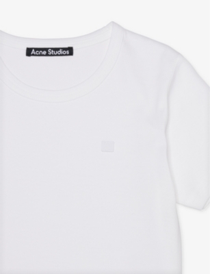 Shop Acne Studios White Brand-patch Round-neck Cotton-jersey T-shirt 3-10 Y