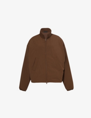 FEAR OF GOD ESSENTIALS: Funnel-neck shell bomber jacket