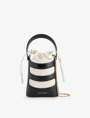 ALEXANDER MCQUEEN: The Rise Mini leather bucket bag