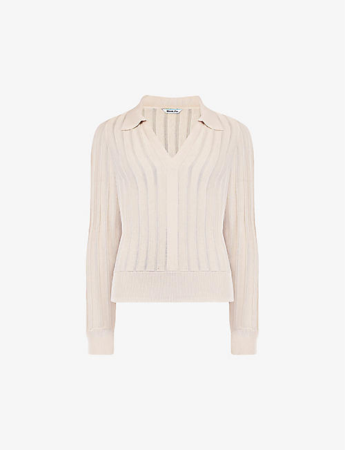 RO&ZO: Collar ribbed knitted top