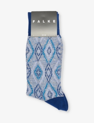 FALKE: Ikat Spell graphic-pattern knitted socks