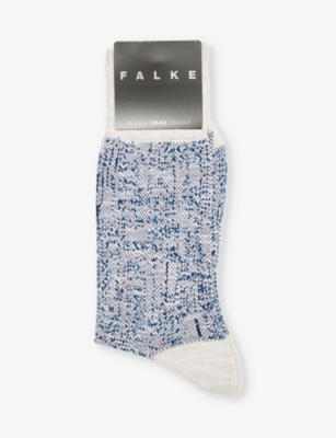 FALKE: Artisanship graphic-pattern cotton-blend socks