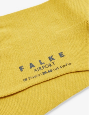 Shop Falke Men's Nugget Airport Logo-print Wool-blend Knitted Socks
