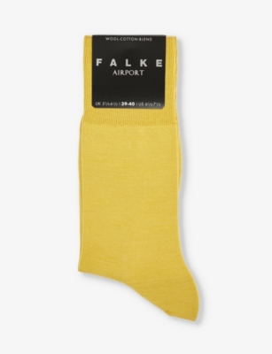 Shop Falke Men's Nugget Airport Logo-print Wool-blend Knitted Socks