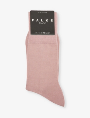 Falke Mens Rose Tiago Logo-print Organic-cotton Blend Knitted Socks