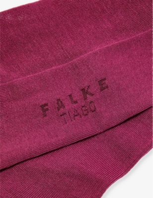 Shop Falke Mens Hibiscus Tiago Logo-print Organic-cotton Blend Knitted Socks