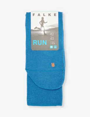 Falke Mens Nautical Run Logo-print Cotton-blend Knitted Socks
