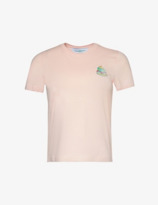 CASABLANCA: Memphis brand-print organic cotton-jersey T-shirt