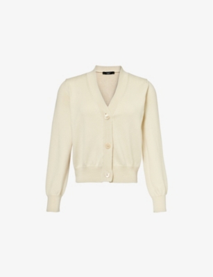 WEEKEND MAX MARA: V-neck relaxed-fit cotton-knit cardigan