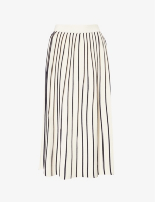 WEEKEND MAX MARA: Stripe-print knitted midi skirt