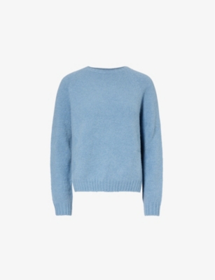 Weekend Max Mara Womens Light Blue Ghiacci Alpaca Wool-blend Knitted Jumper In Light Blue