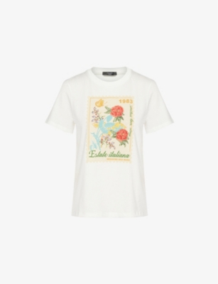 WEEKEND MAX MARA: Printed relaxed-fit cotton-jersey T-shirt
