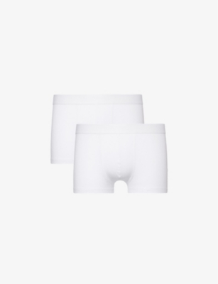 SUNSPEL: Branded-waistband mid-rise  pack of two stretch-cotton trunks