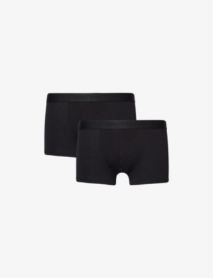 SUNSPEL: Branded-waistband mid-rise pack of two stretch-cotton trunks