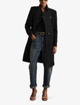 REISS: Maude double-breasted wool-blend coat
