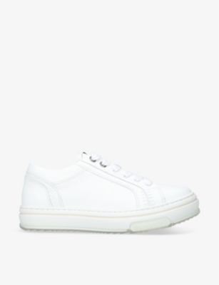 REPRESENT: HTN branded leather low-top trainers
