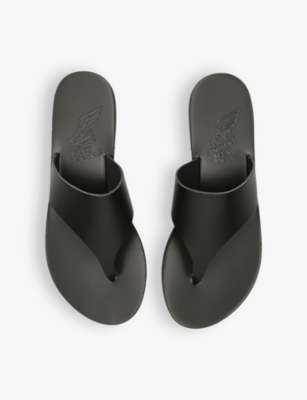 ANCIENT GREEK SANDALS WOMENS BLACK MERA LEATHER SANDALS EUR 37 / 4 UK 